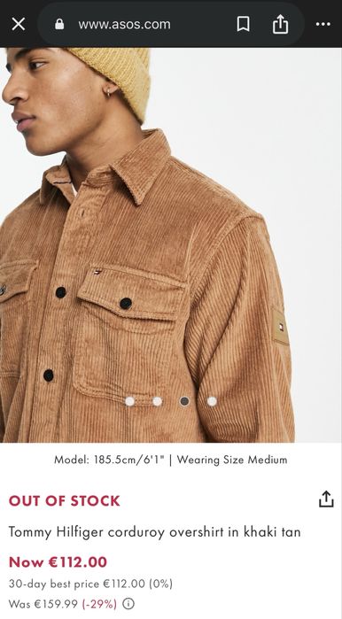 ЧИСТО НОВА Tommy Hilfiger Кадифена Риза / Яке