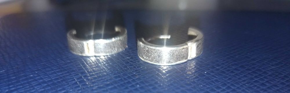 Сребърни обеци халки и розички