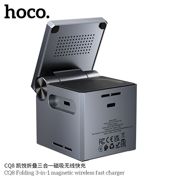 Hoco CQ8 Док-станция 3 в 1 Magnetic 30W iPhone 16 iWatch AirPods