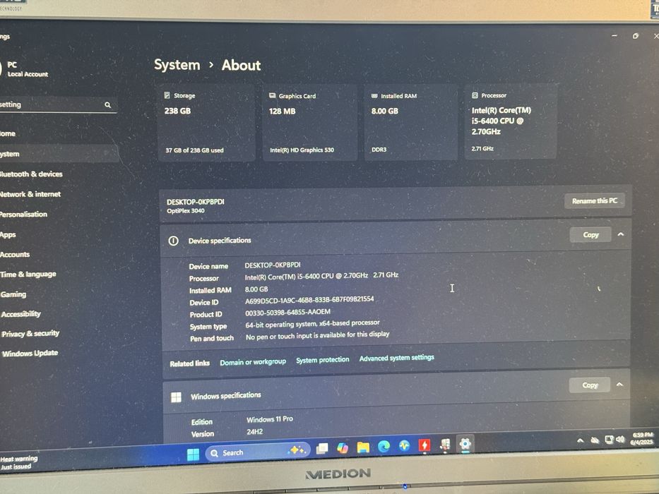 Pc Gaming (i5, 8gb, ssd 512gb, gpu 4gb) + monitor HP 24" FHD