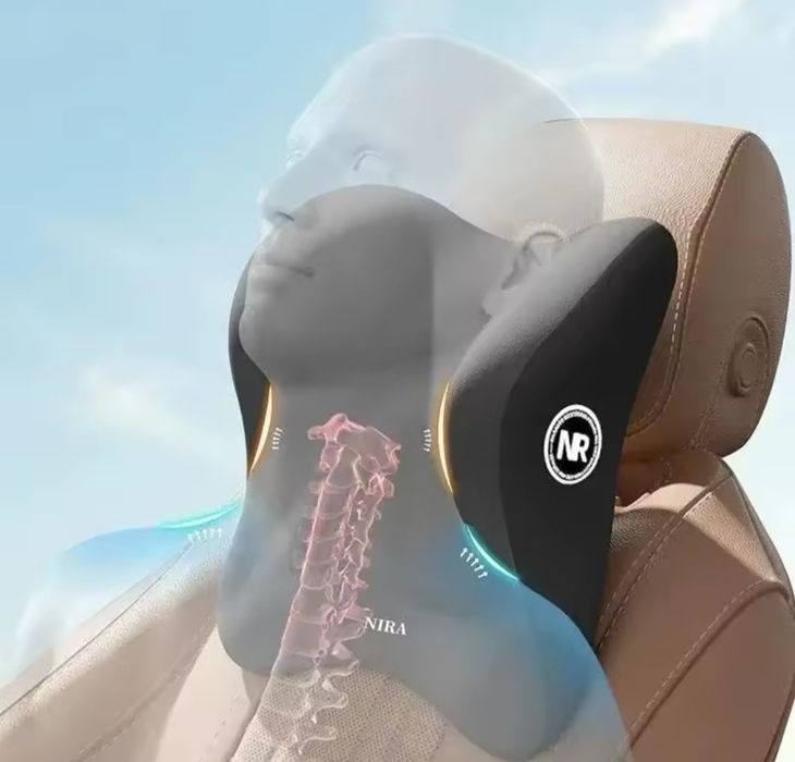 Черни и сиви автомобилни възглавници за врата от мемори пяна