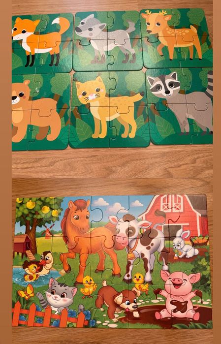 Пазлы крупные детские 3 шт.