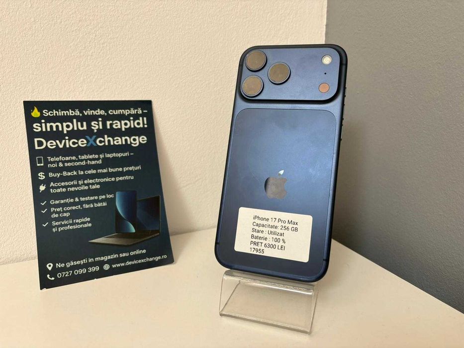 iPhone 17 Pro Max 256 E-Sim SH * Garantie *Buy Back * deviceXchange