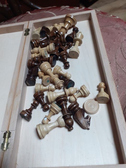 Шах ретро.Посребрени  фигури за шах