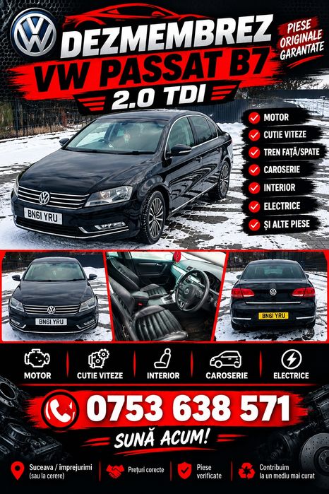 Dezmembrez vw passat b7 motor 2.0 CFGB cutie viteze automata MSU