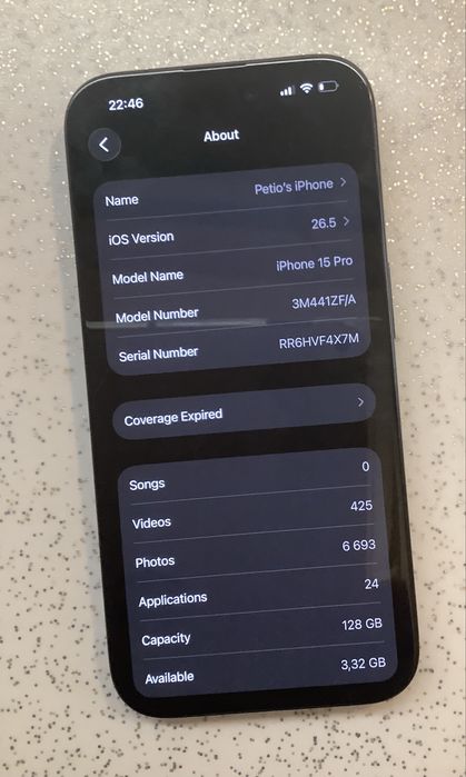 Продавам Iphone 15 pro 128gb blue