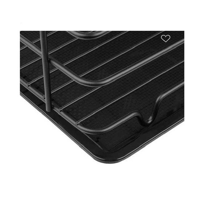 Метален сушилник Mercado Trade, С подложка, За кухня, Две нива,Черен