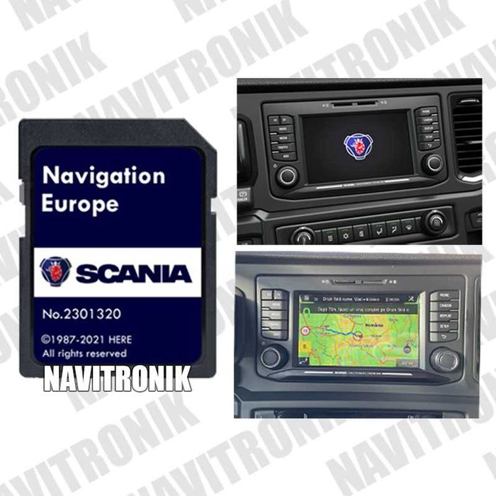 Card Original navigație SCANIA hărți TIR Camion Europa 2025