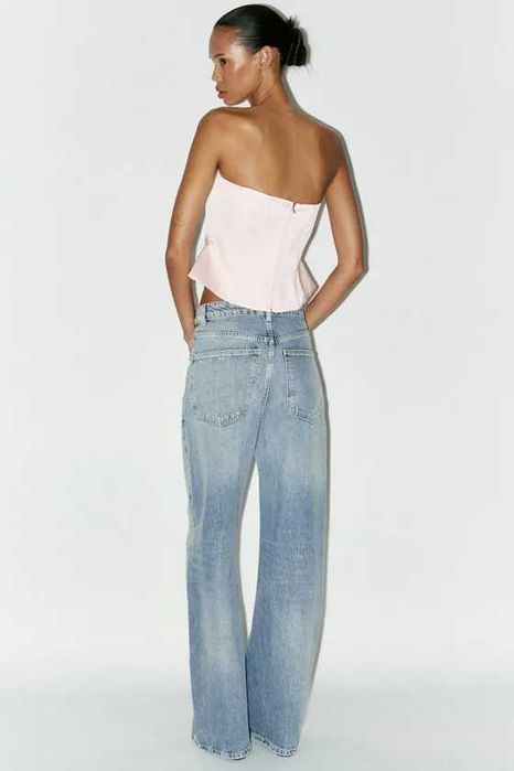 Топ Zara в бельевом стиле из сатина