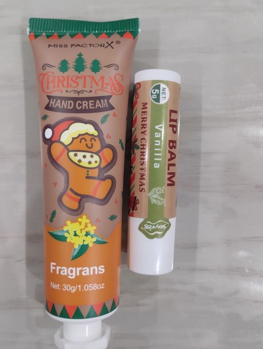 Коледни Крем за ръце и гланц за устни