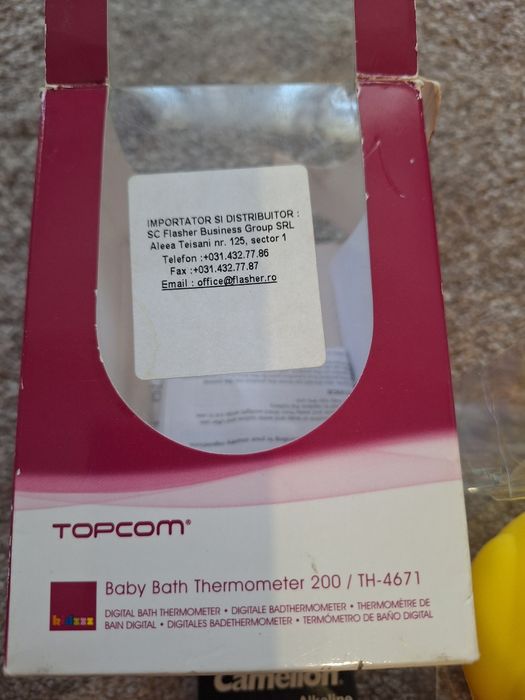 Termometru digital de baie pentru bebeluși, model Rață