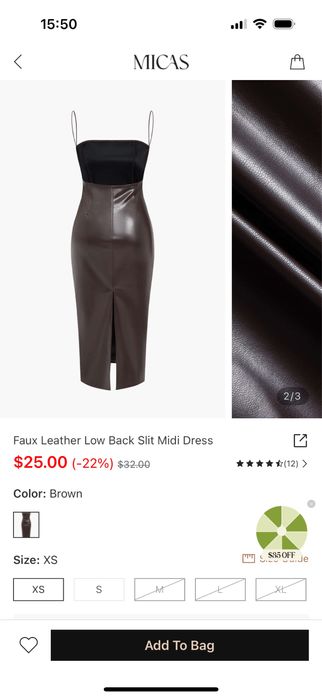 Елегантна Рокля от еко кожа