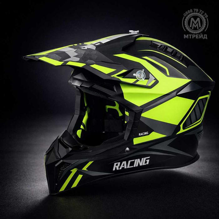 Кросова каска RACING, Full Face, DOT Сертификат, Размер: S; M; L; XL