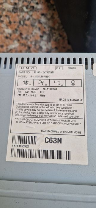 Vând radio cd Hyundai ix35 original
