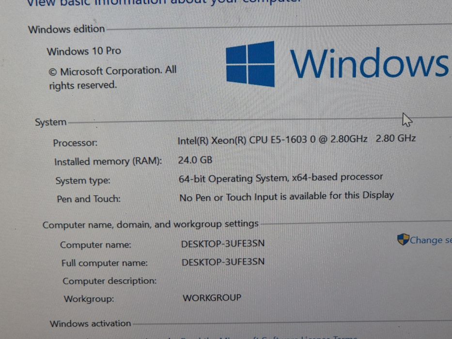 vand calculator workstation Hp Z420..Xeon E5-1603..quad core..24 Gb