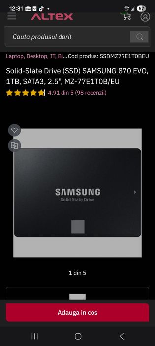Vand SSD Samsung 1T
