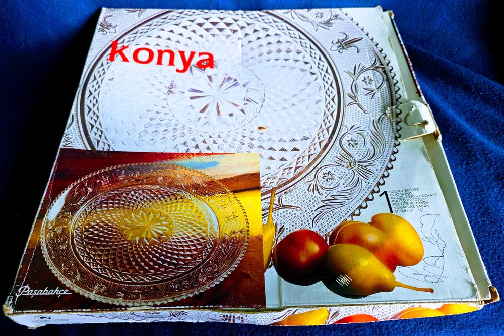 Стъклено кръгло плато Pasabahce Konya 14″