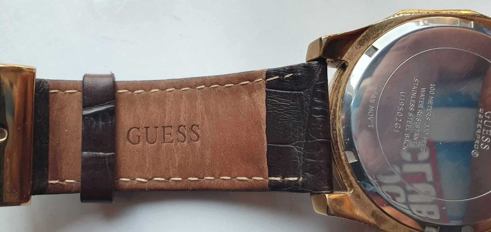 Ceas original Guess U19502G1, curea piele, in stare perfecta