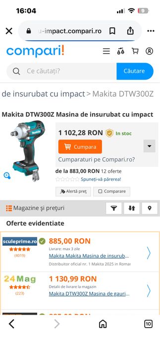Filetanta cu impact Makita DTM 300 Z-Noua