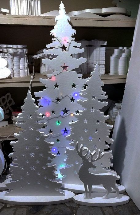 Новогодний декор из пенопласта