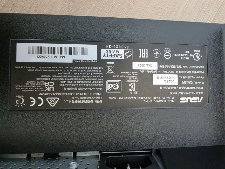 Monitor Gaming Asus TUF 165 HZ 27"