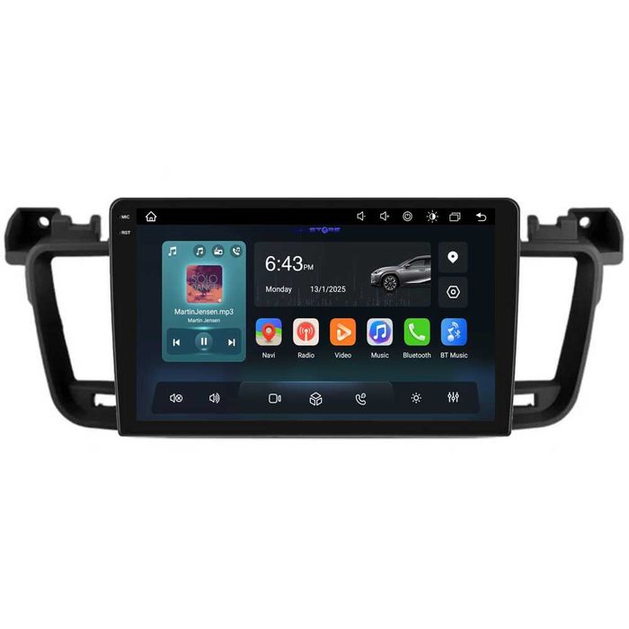 Navigatie Dedicata Android Peugeot 508, 9 Inch, Bluetooth, Carplay