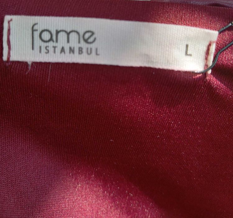 Кожена рокля бордо