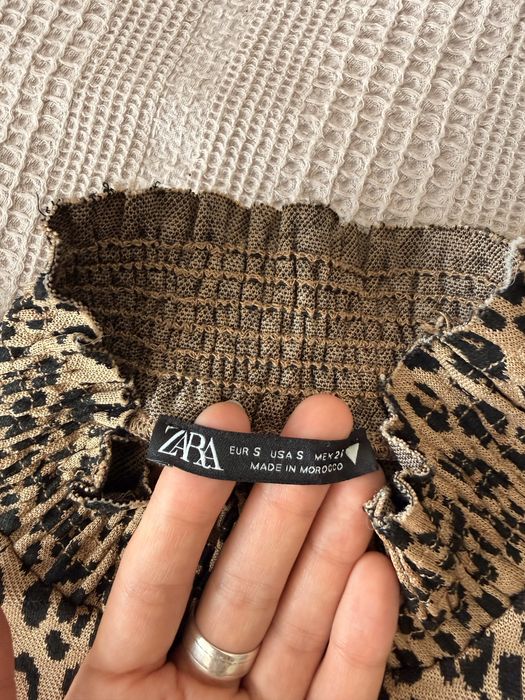 Топ Zara с леопардовым принтом