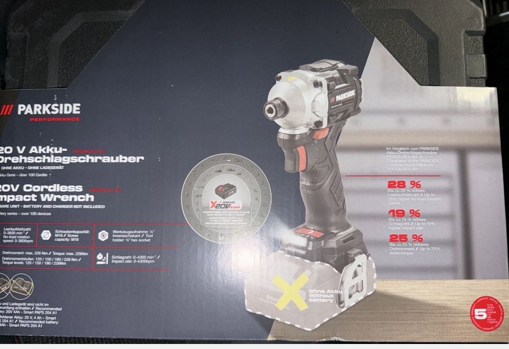 Impact Parkside Performance  20v , nou cu bon garanție 5ani !