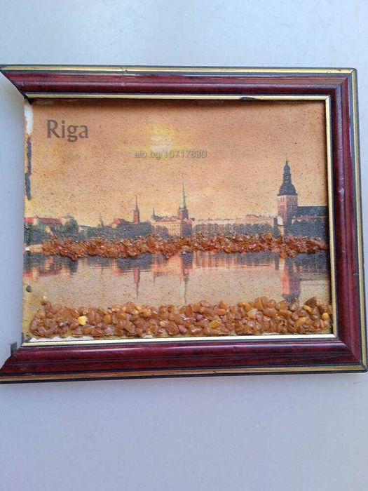 Картина с балтийски кехлибар 12*15 см