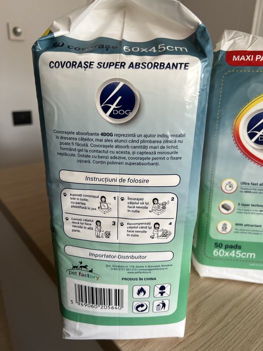 Covorase absorbante caini 4DOG