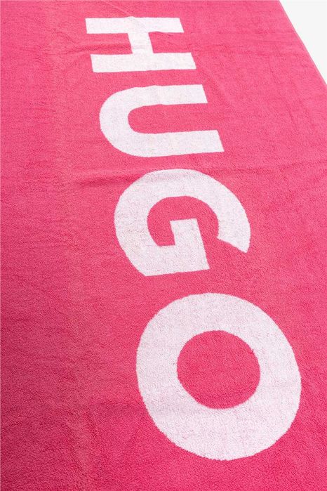 Оригинална HUGO BOSS Розова дамска хавлиена плажна кърпа 180см/93см