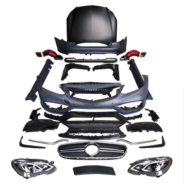 Переделка бампера и пороги E63 AMG дорест на рест Mercedes w212