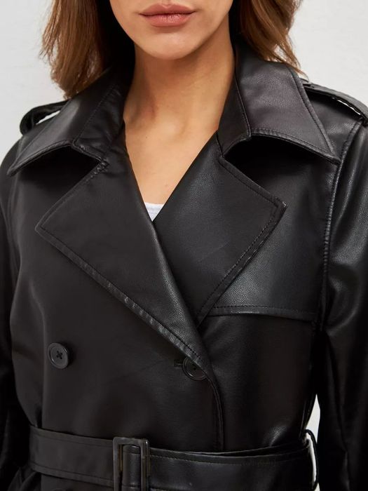 Тренч Hestovr viio из эко-кожи