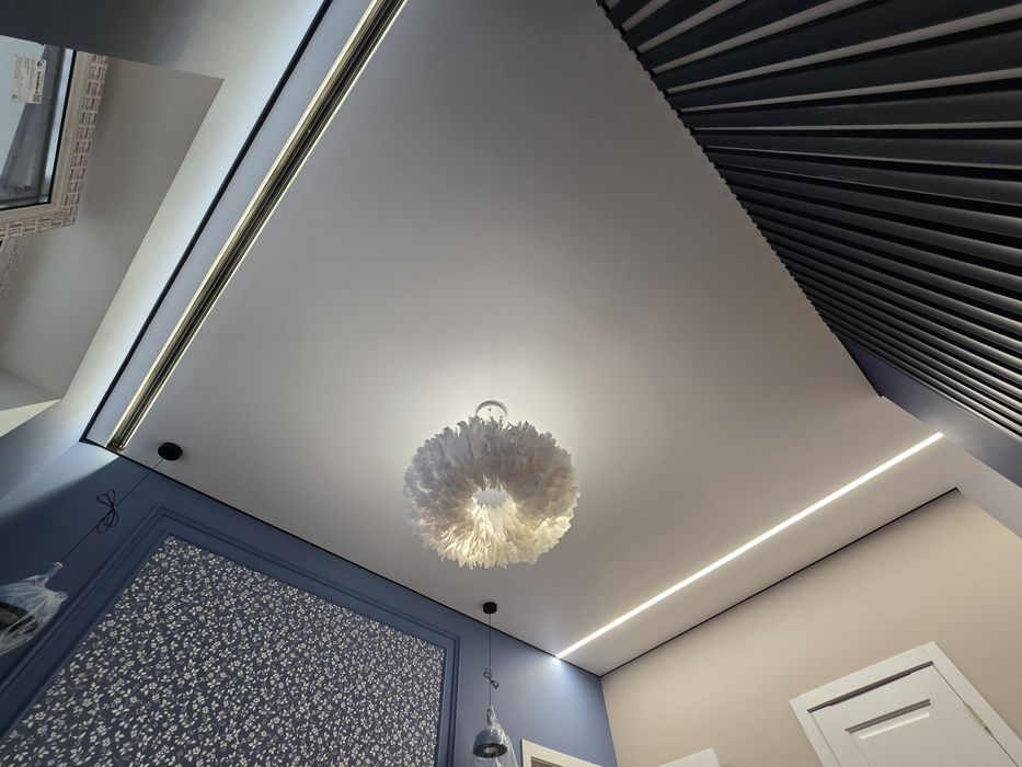 Монтаж скрытого карниза