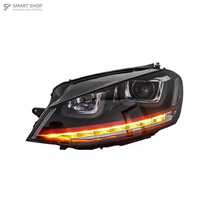 Faruri 3D LED compatibil cu VW Golf 7 VII (2012-2017) R20 GTI Design Semnal Dinamic LED