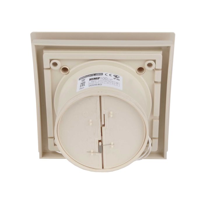 Вентилатор за баня пластмаса Екрю овал с клапа Турбо дебит 169м3/ч