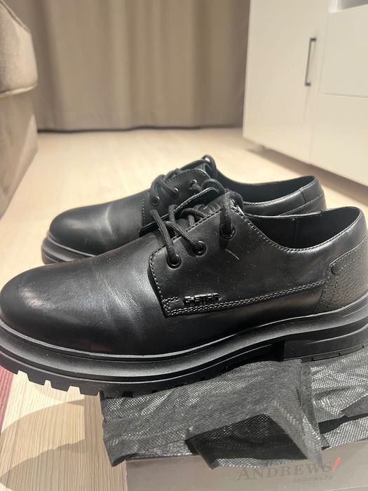 Мъжки обувки G-Star Raw, черни, 45 номер, естествена кожа.