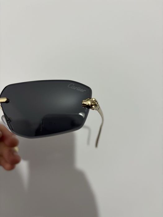 Ochelari de soare dama, Cartier, Negru/Auriu