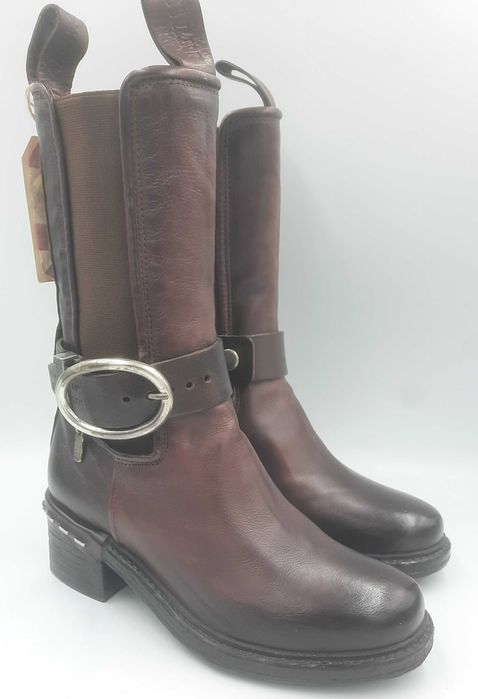 Superbe botine /ghete dama noi AS 98 handmade in Italy piele naturala fina integral 36 si 37