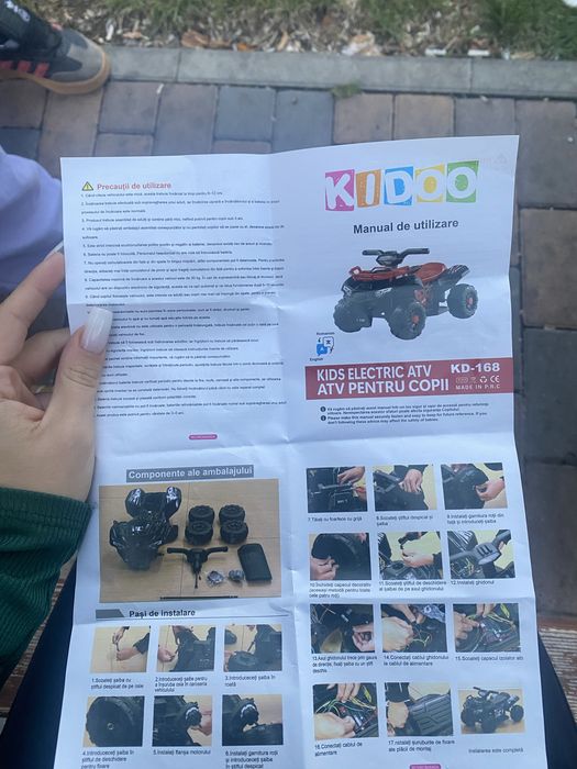 ATV  pentru copii cu vârstă între 3-5 ani