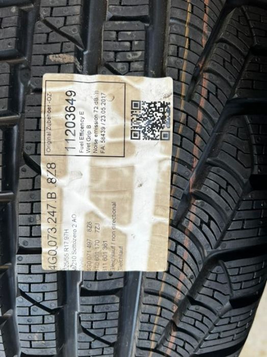 vand jante noi originale Audi A6,A4 pe 17” cu anvelope noi de iarnă