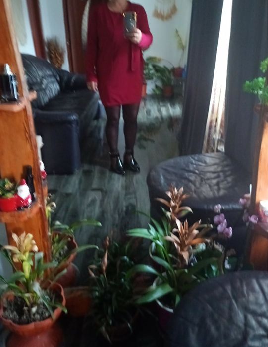 Rochita si sacou culoare grena marimea xl