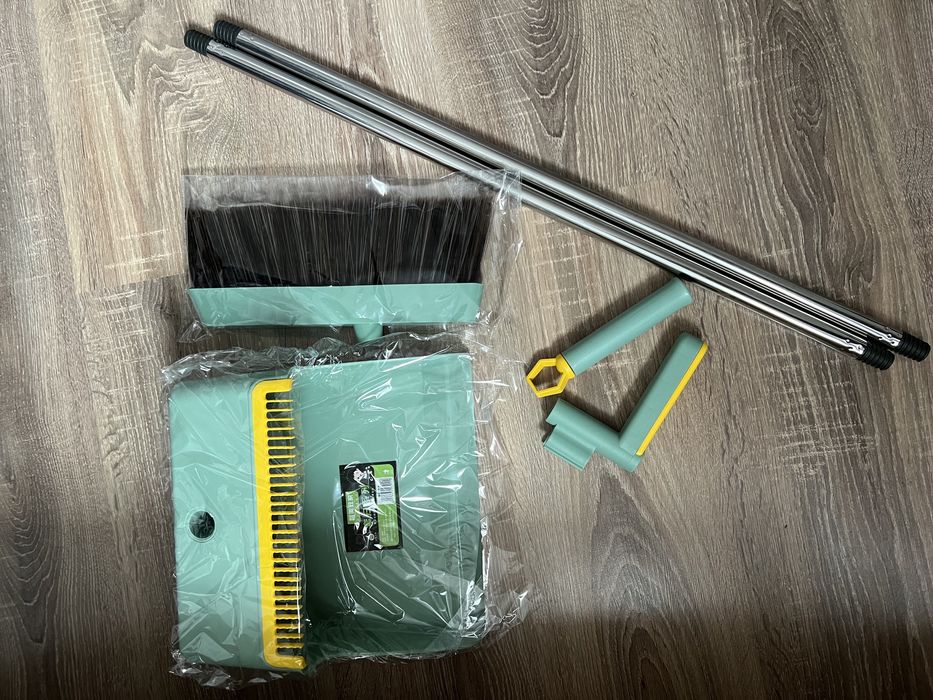 Веник с совком на длинной ручке щетка