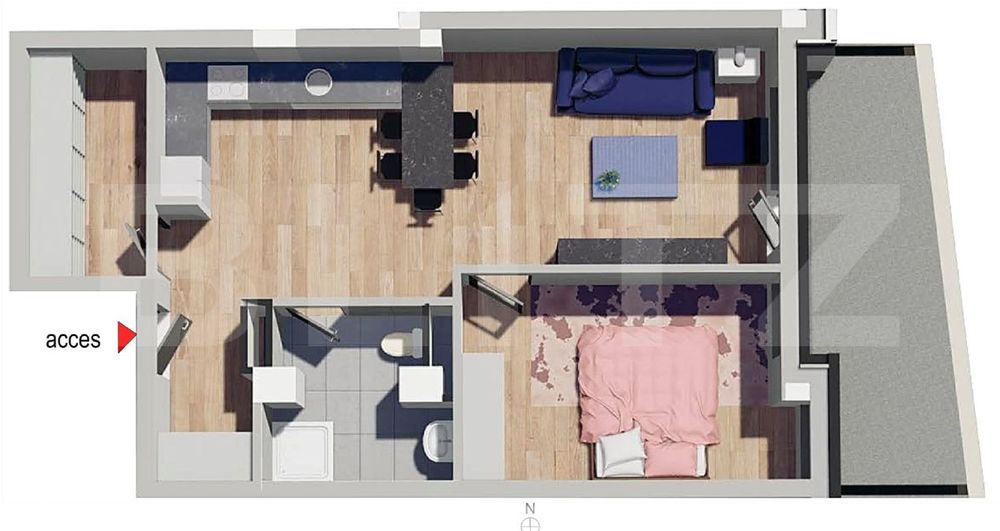 Comision 0! Apartament 2 camere, Bloc Nou, Petrom Calea Baciului — fotografia 1