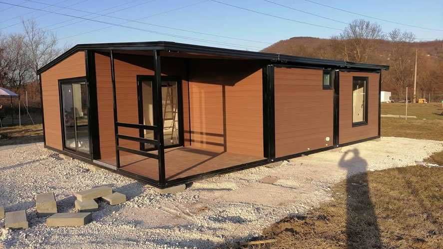 Casa Modulara si Garaje Auto din structura metalica si panou sandwich