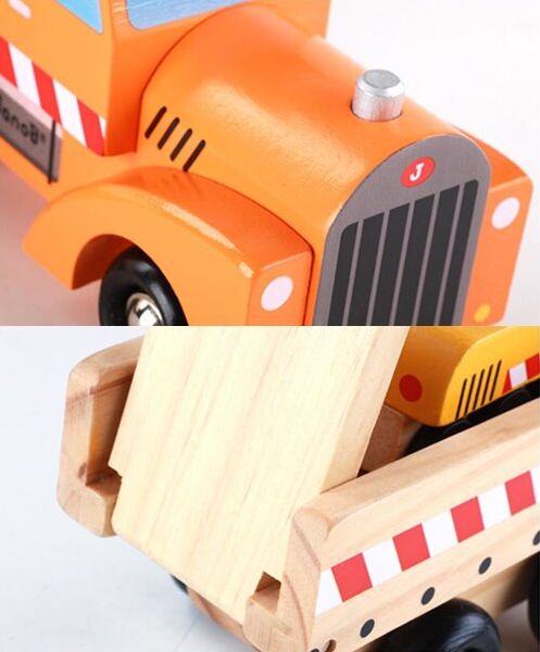 Дървен камион с багери и контейнер НОВО! всичо с дърво