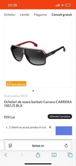 Ochelari de soare barbati  CARRERA 1001/S BLX