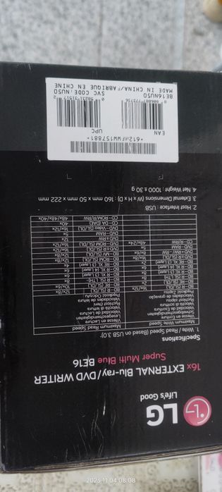Vind bluray writer LG