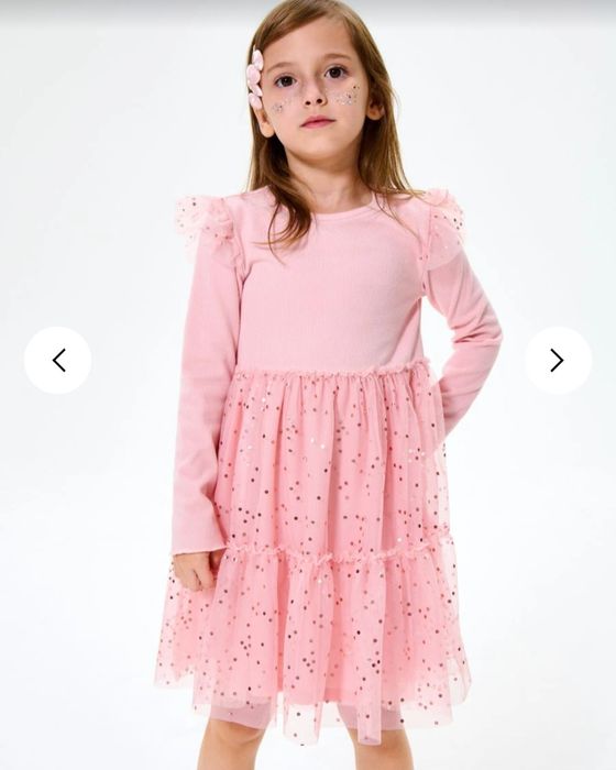 Детска розова рокля